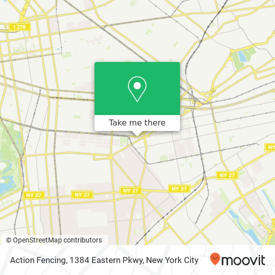 Action Fencing, 1384 Eastern Pkwy map