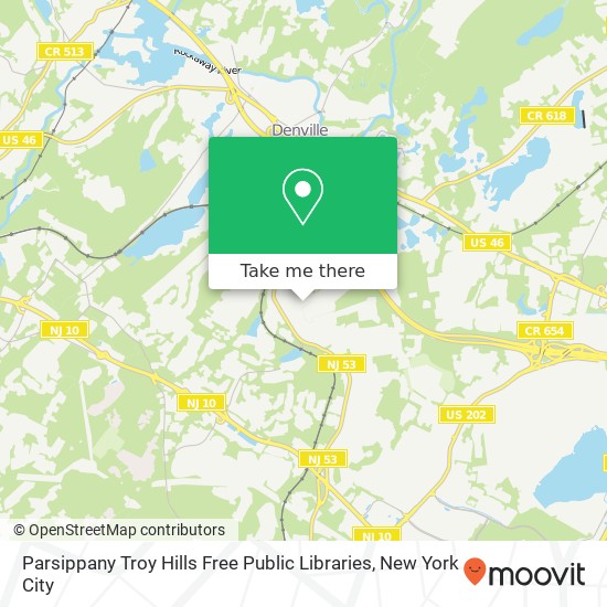 Mapa de Parsippany Troy Hills Free Public Libraries
