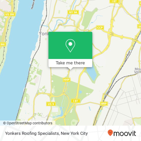 Yonkers Roofing Specialists map