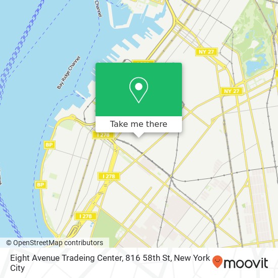 Mapa de Eight Avenue Tradeing Center, 816 58th St