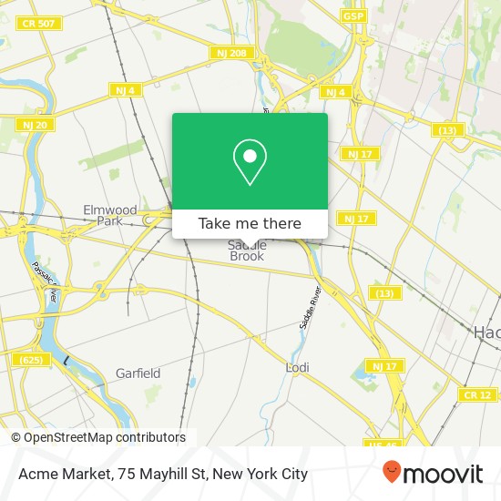 Acme Market, 75 Mayhill St map