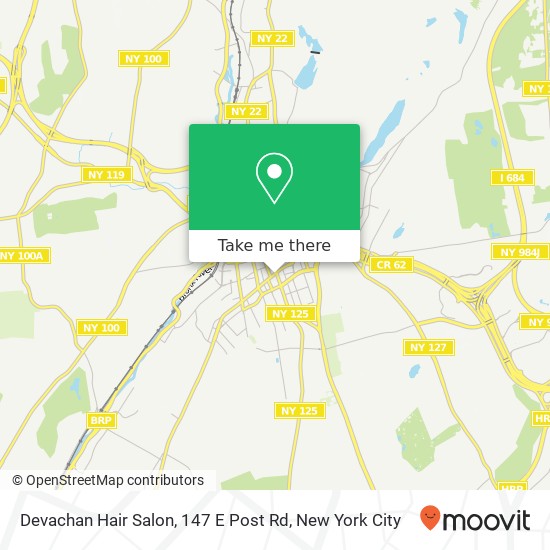 Mapa de Devachan Hair Salon, 147 E Post Rd