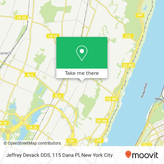 Mapa de Jeffrey Devack DDS, 115 Dana Pl