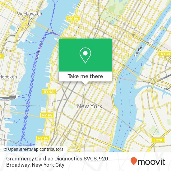 Mapa de Grammercy Cardiac Diagnostics SVCS, 920 Broadway