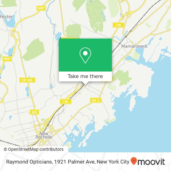 Mapa de Raymond Opticians, 1921 Palmer Ave