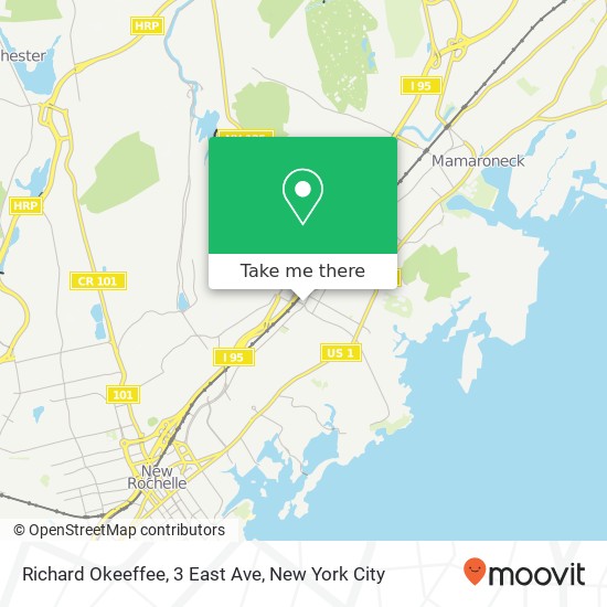 Mapa de Richard Okeeffee, 3 East Ave