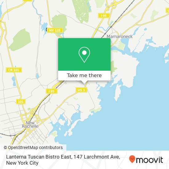 Lanterna Tuscan Bistro East, 147 Larchmont Ave map