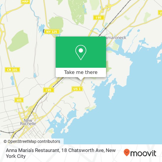 Mapa de Anna Maria's Restaurant, 18 Chatsworth Ave