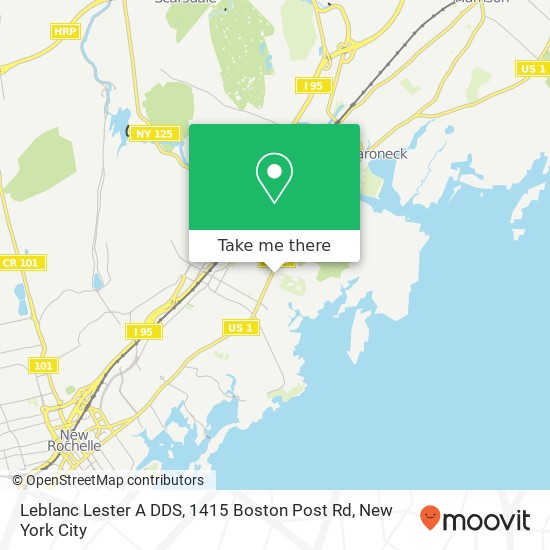 Leblanc Lester A DDS, 1415 Boston Post Rd map
