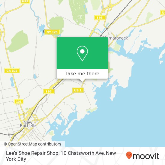 Mapa de Lee's Shoe Repair Shop, 10 Chatsworth Ave
