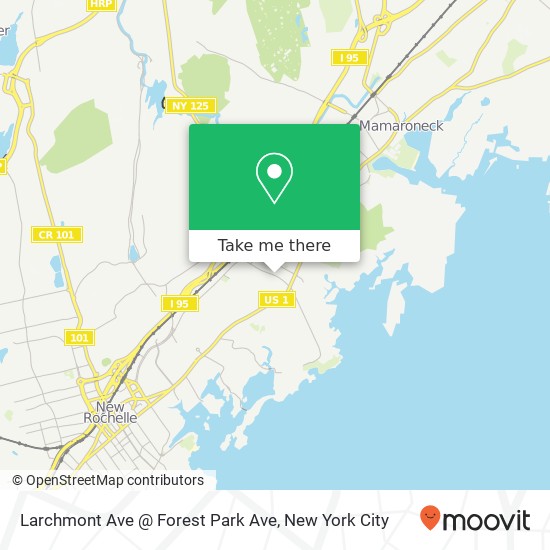 Mapa de Larchmont Ave @ Forest Park Ave