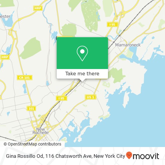 Mapa de Gina Rossillo Od, 116 Chatsworth Ave