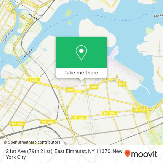 Mapa de 21st Ave (79th 21st), East Elmhurst, NY 11370