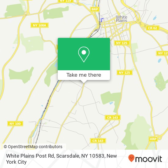 White Plains Post Rd, Scarsdale, NY 10583 map