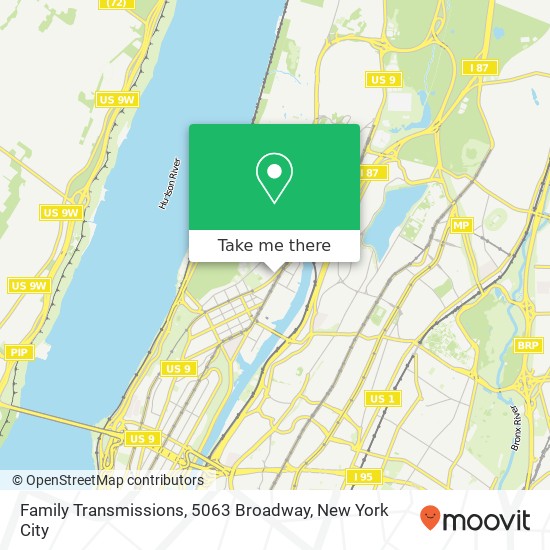 Mapa de Family Transmissions, 5063 Broadway
