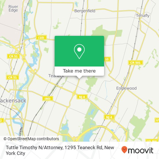 Tuttle Timothy N / Attorney, 1295 Teaneck Rd map