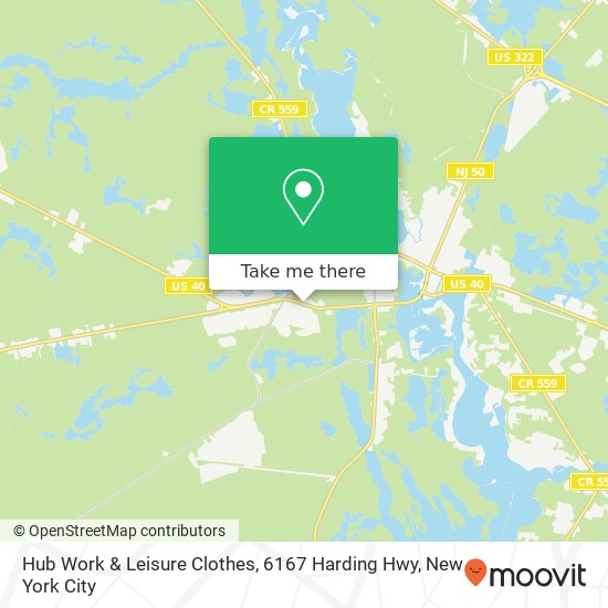 Hub Work & Leisure Clothes, 6167 Harding Hwy map
