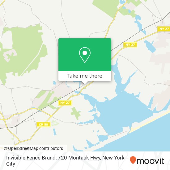 Mapa de Invisible Fence Brand, 720 Montauk Hwy