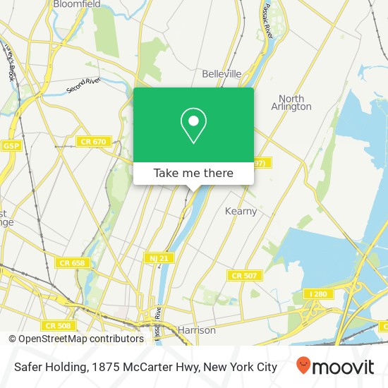 Safer Holding, 1875 McCarter Hwy map