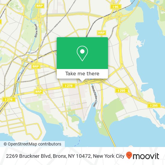 Mapa de 2269 Bruckner Blvd, Bronx, NY 10472