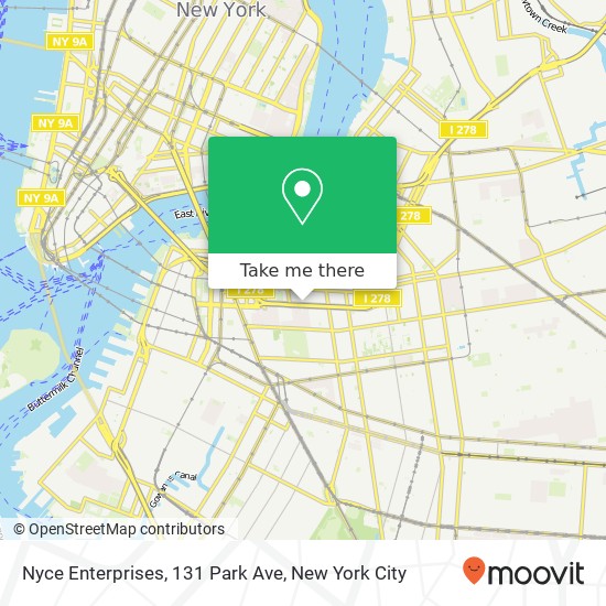 Mapa de Nyce Enterprises, 131 Park Ave