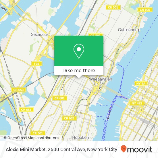 Mapa de Alexis Mini Market, 2600 Central Ave