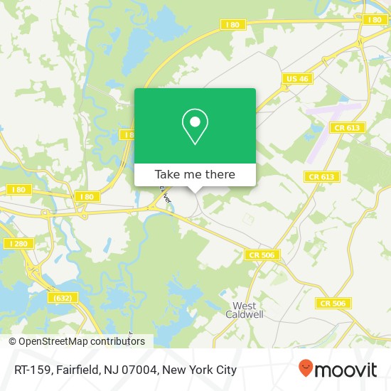 Mapa de RT-159, Fairfield, NJ 07004