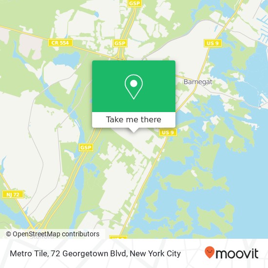 Mapa de Metro Tile, 72 Georgetown Blvd