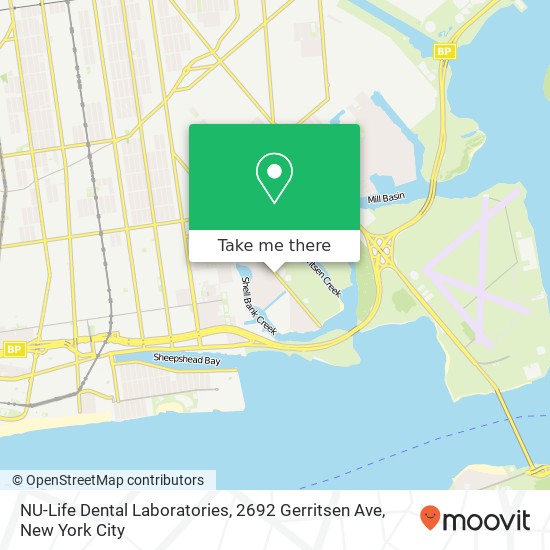 Mapa de NU-Life Dental Laboratories, 2692 Gerritsen Ave