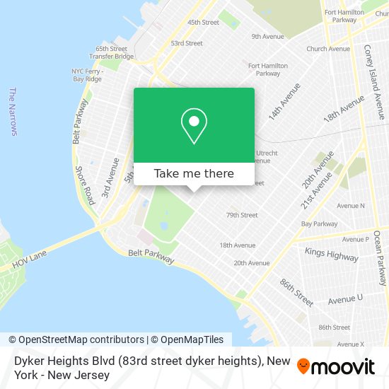 Dyker Heights Blvd (83rd street dyker heights) map