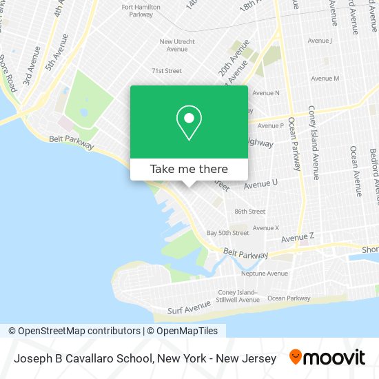 Joseph B Cavallaro School map