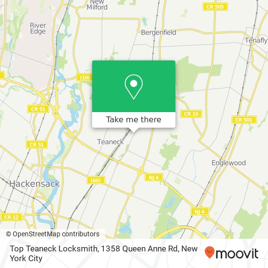 Top Teaneck Locksmith, 1358 Queen Anne Rd map