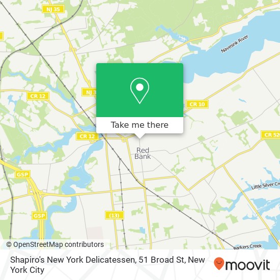 Mapa de Shapiro's New York Delicatessen, 51 Broad St