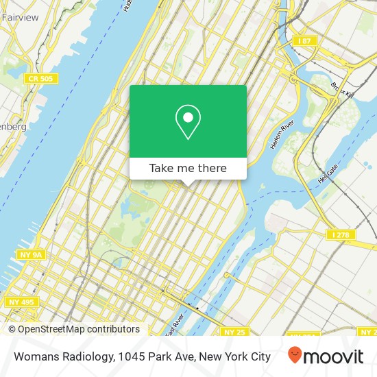Womans Radiology, 1045 Park Ave map