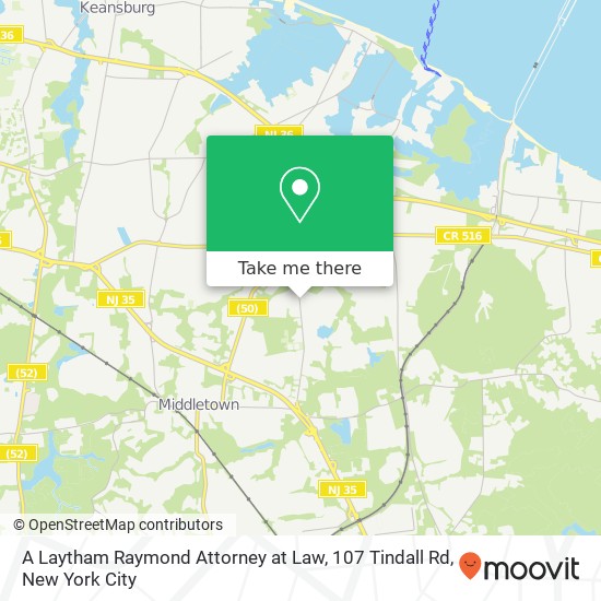 Mapa de A Laytham Raymond Attorney at Law, 107 Tindall Rd