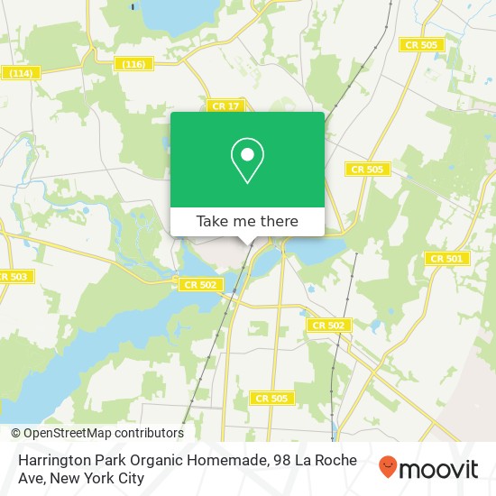 Mapa de Harrington Park Organic Homemade, 98 La Roche Ave