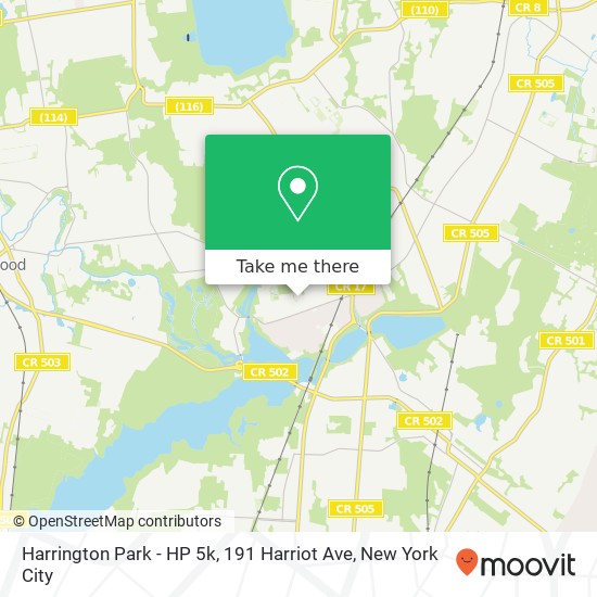 Harrington Park - HP 5k, 191 Harriot Ave map