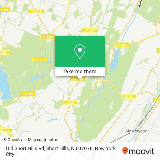 Mapa de Old Short Hills Rd, Short Hills, NJ 07078