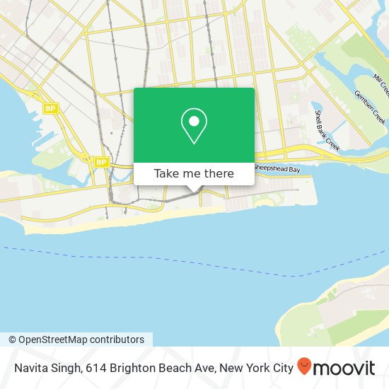 Mapa de Navita Singh, 614 Brighton Beach Ave