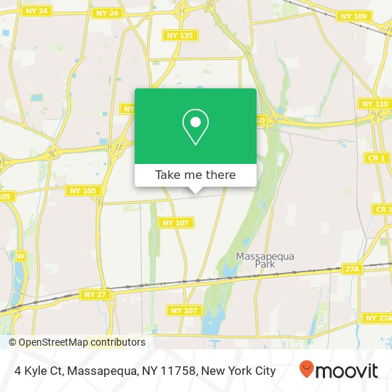 4 Kyle Ct, Massapequa, NY 11758 map