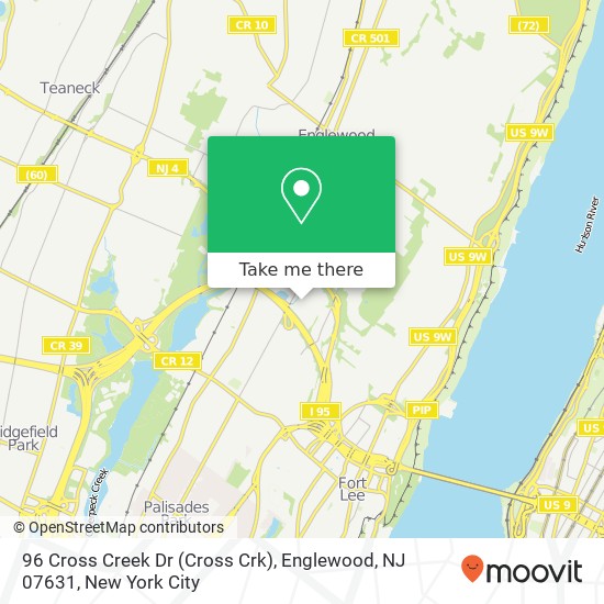 Mapa de 96 Cross Creek Dr (Cross Crk), Englewood, NJ 07631