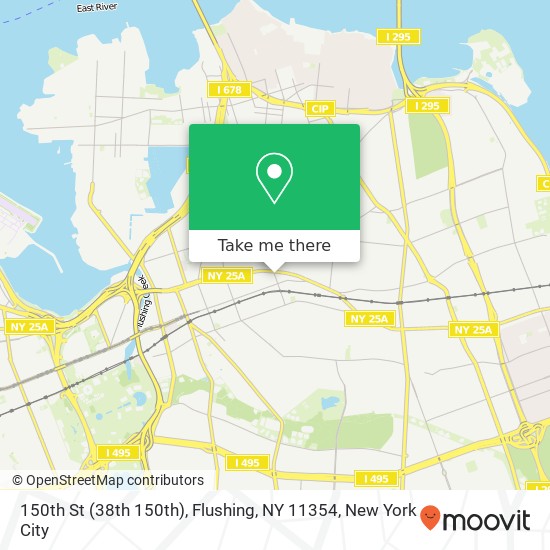 150th St (38th 150th), Flushing, NY 11354 map