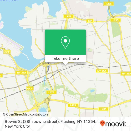 Mapa de Bowne St (38th bowne street), Flushing, NY 11354