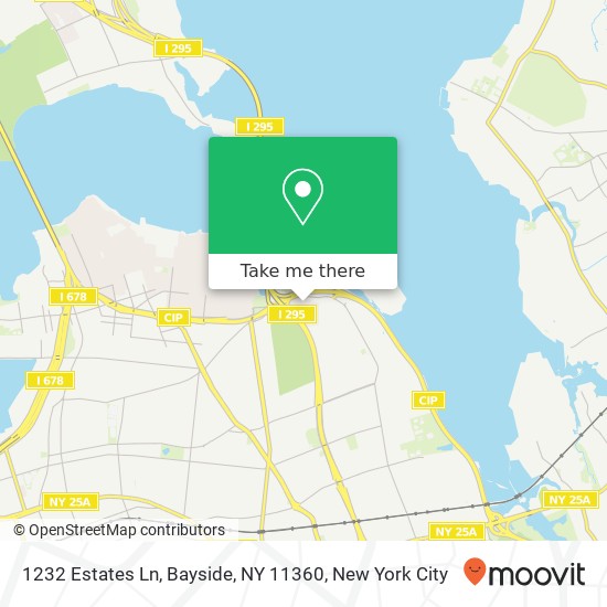 Mapa de 1232 Estates Ln, Bayside, NY 11360