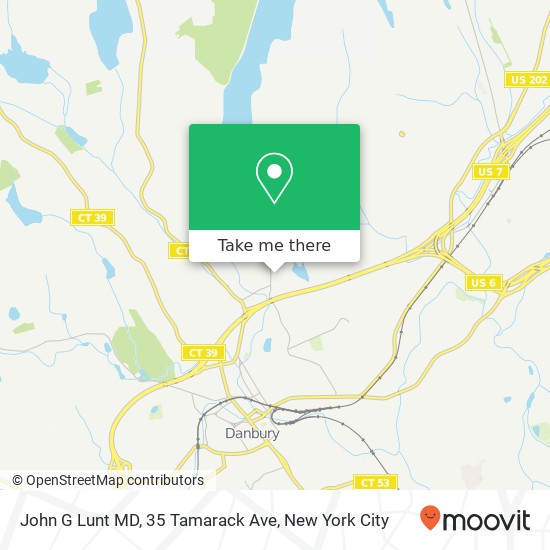 John G Lunt MD, 35 Tamarack Ave map