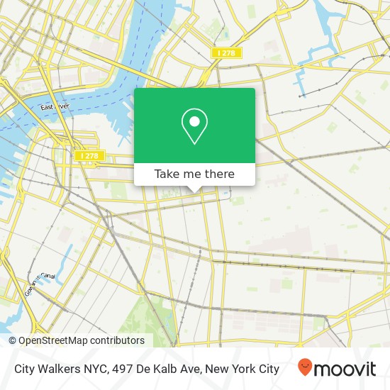 City Walkers NYC, 497 De Kalb Ave map