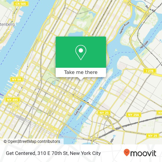Mapa de Get Centered, 310 E 70th St