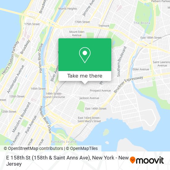 Mapa de E 158th St (158th & Saint Anns Ave)