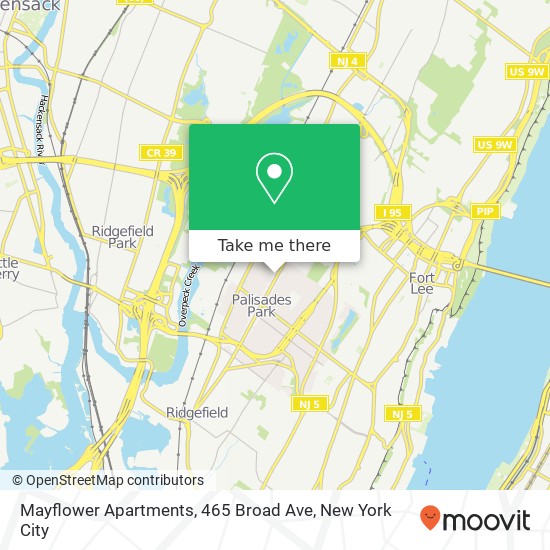 Mapa de Mayflower Apartments, 465 Broad Ave
