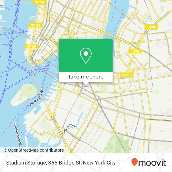 Mapa de Stadium Storage, 365 Bridge St